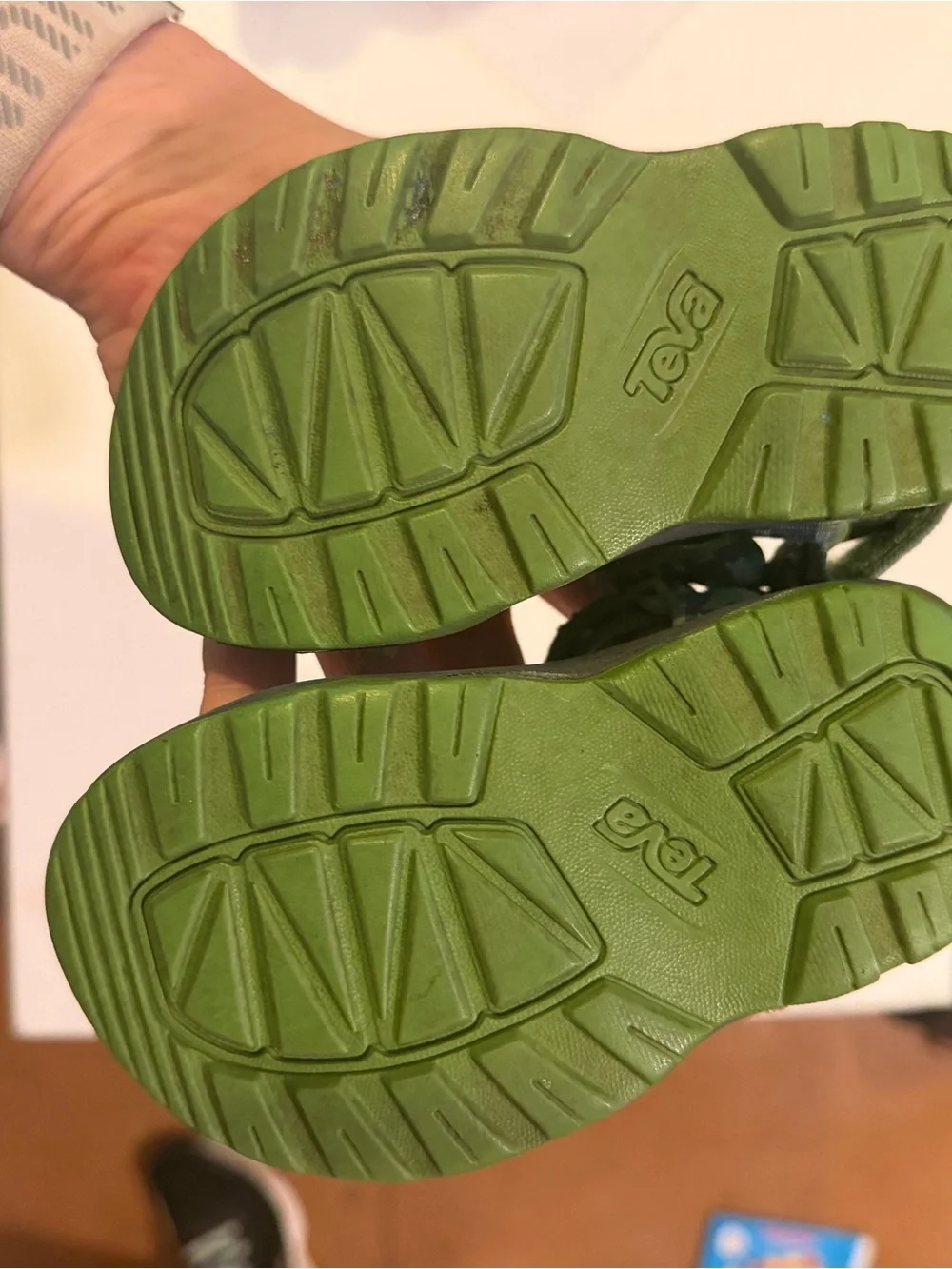 Kids Teva Dinosaur Camouflage Strap Sandals